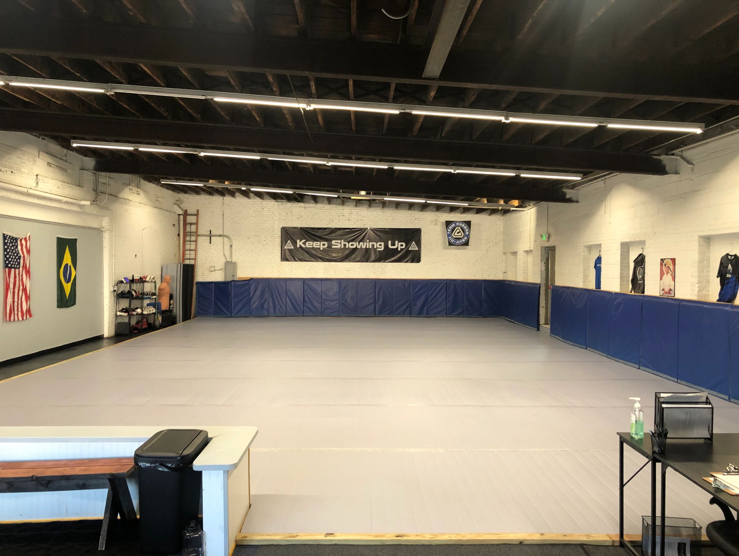 Gym interior motivational banner