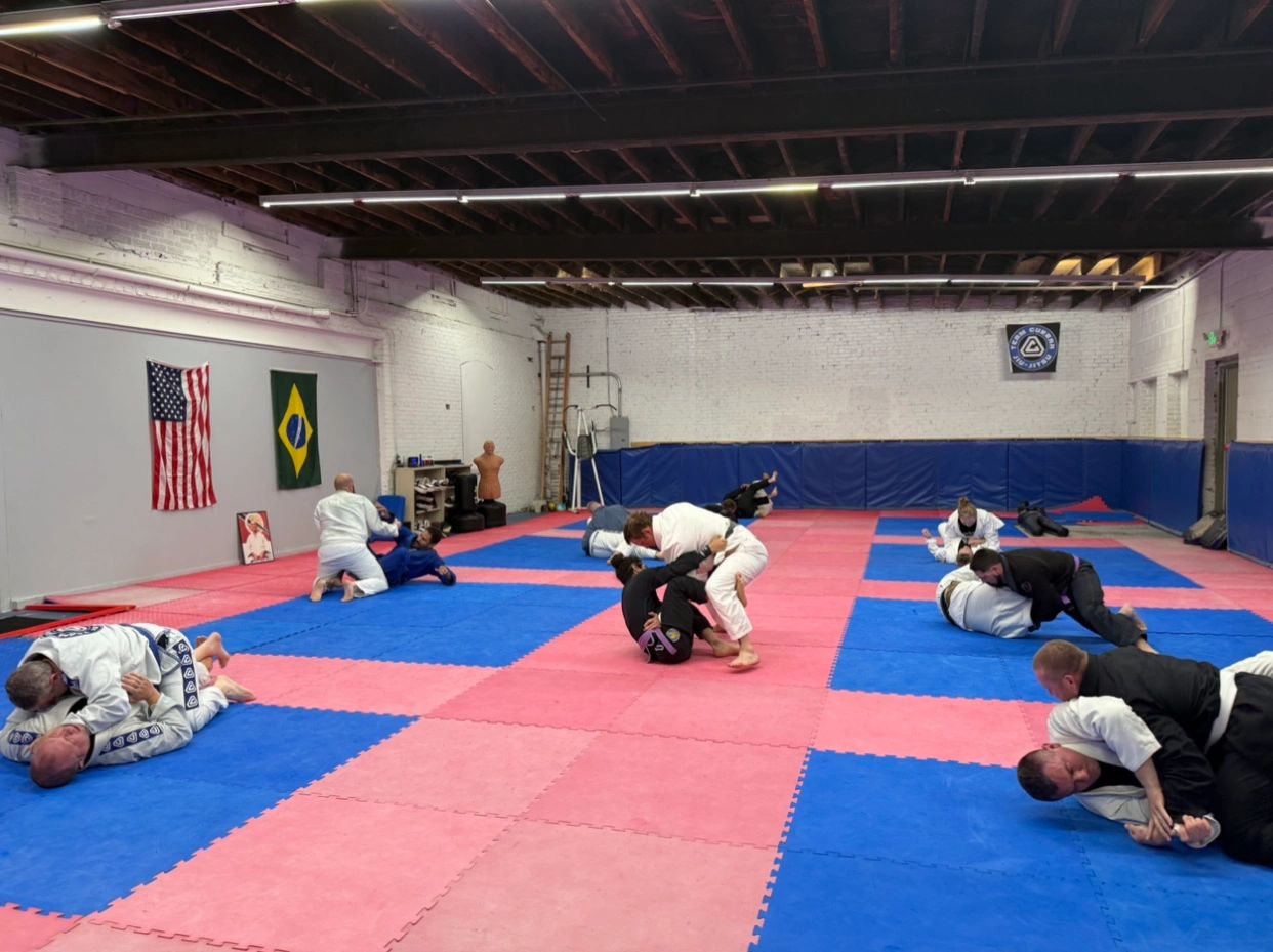 Students practicing martial arts