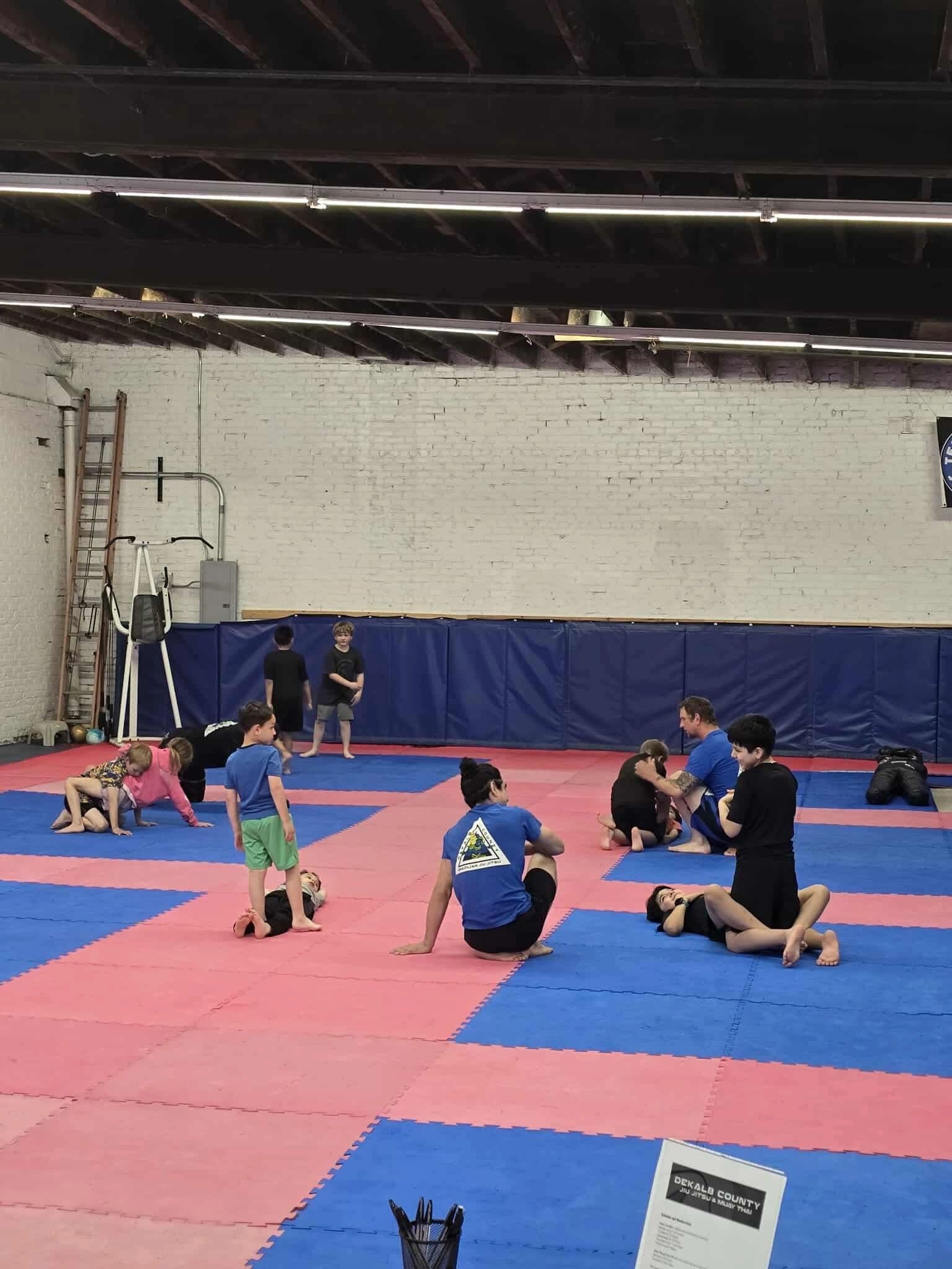 Kids class on mat